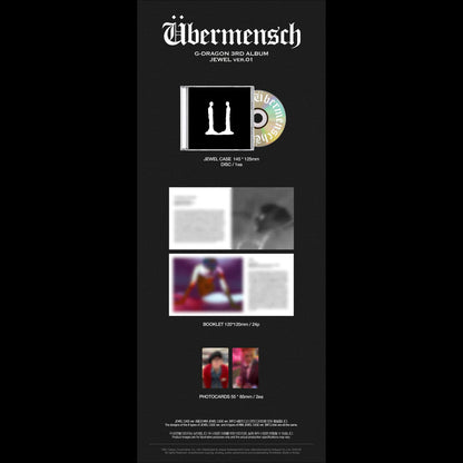 G-DRAGON (BIGBANG) 3RD ALBUM [Ubermensch] PHOTOCARD Jewel ver.