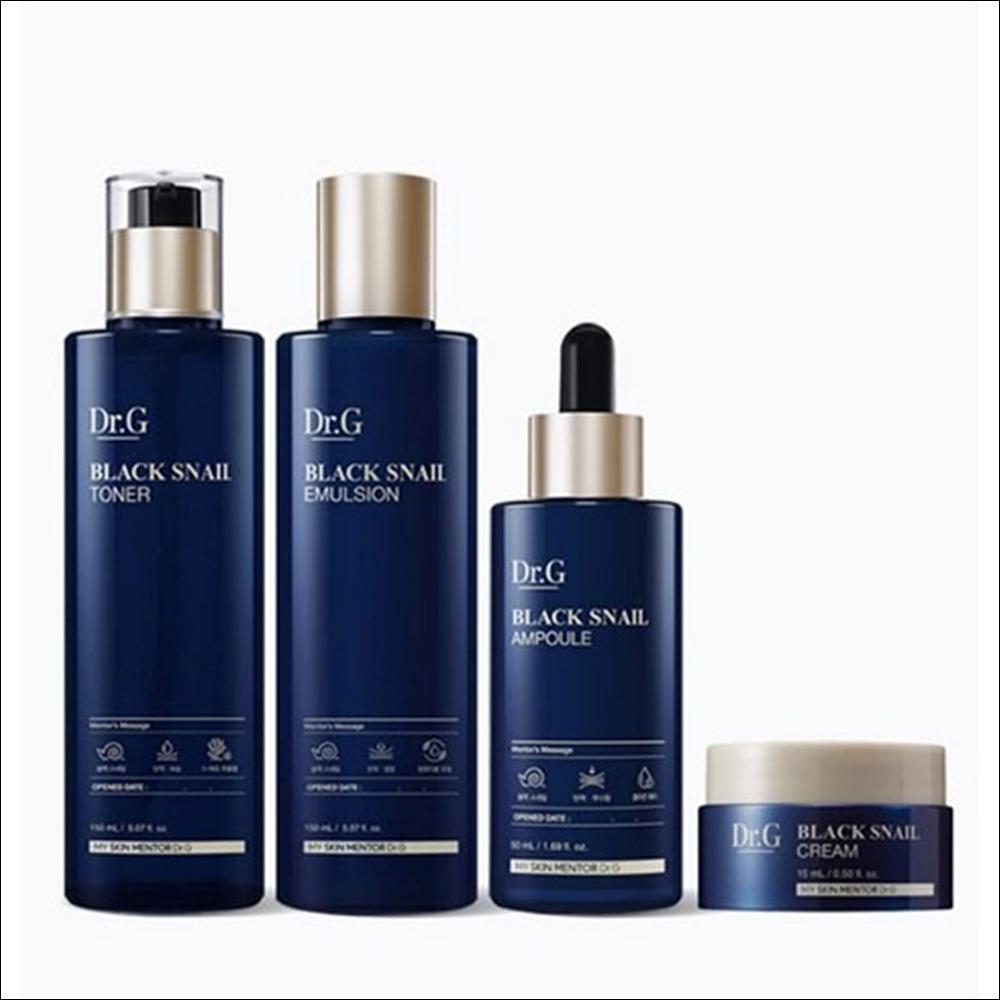 Dr.G BLACK SNAIL Prestige Gift Set (Skin Toner 150ml / Emulsion 150ml / Ampoule 50ml / Cream 15ml)