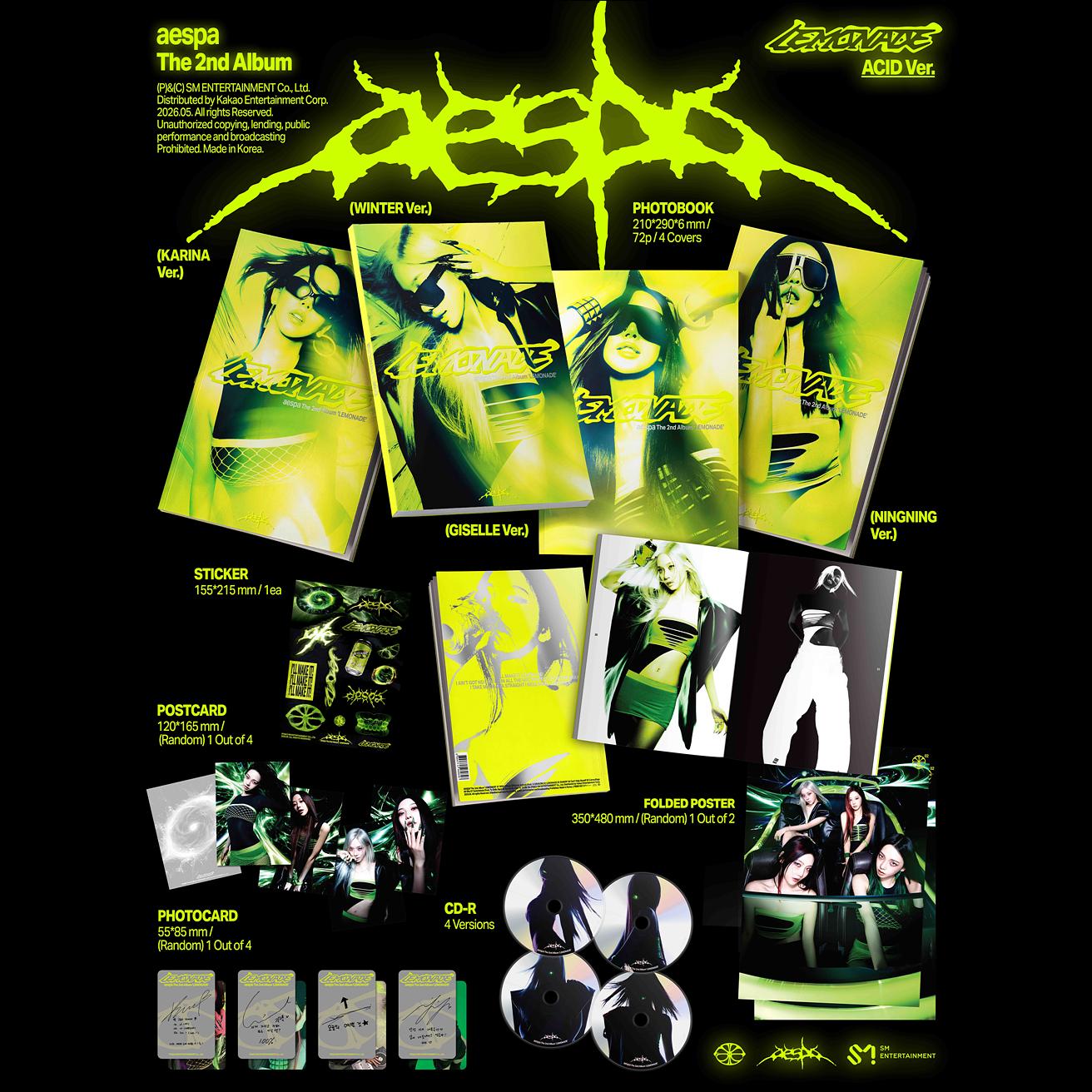 aespa [LEMONADE] ACID Ver. 2nd Album + Free Gift