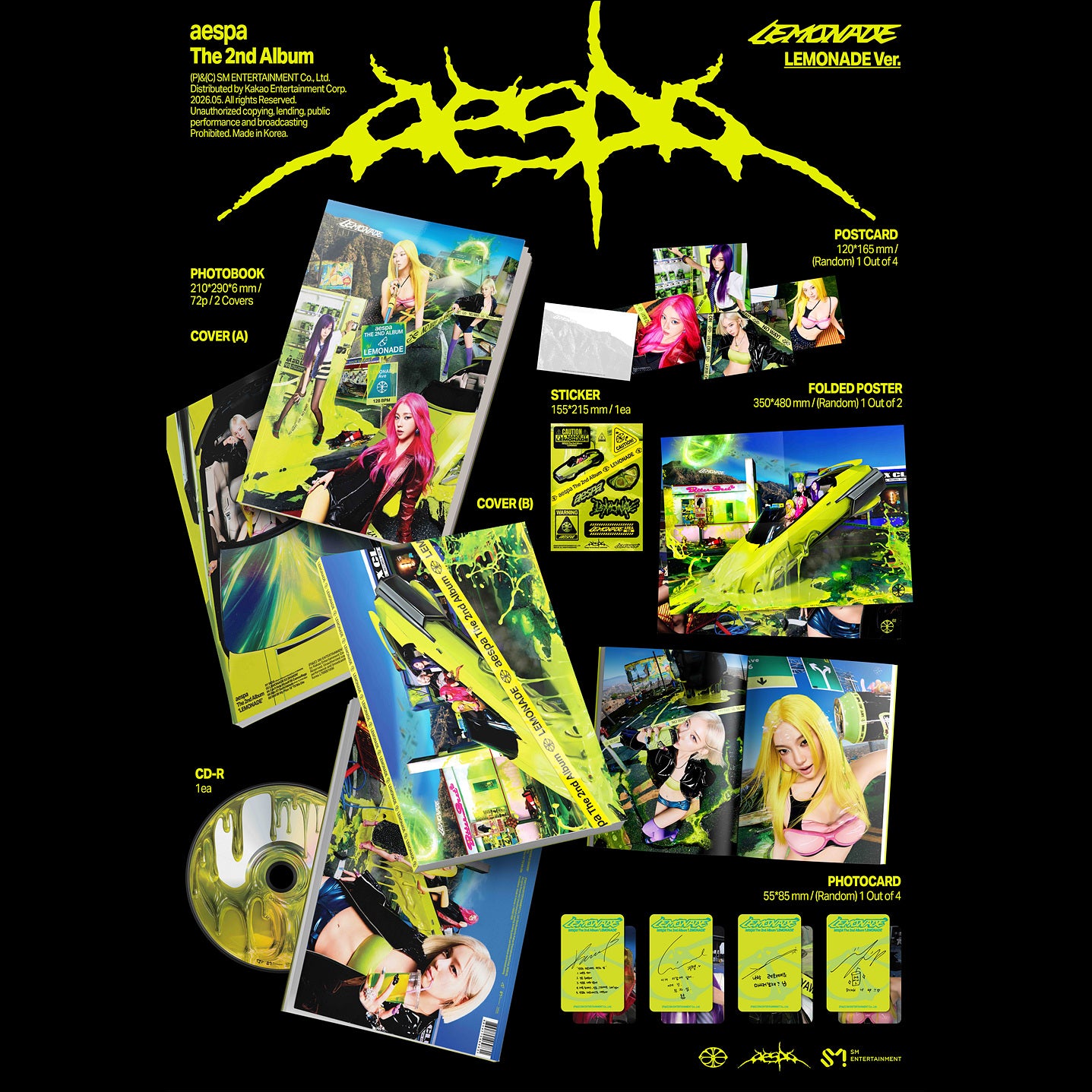 aespa [LEMONADE] LEMONADE Ver. 2nd Album + Free Gift