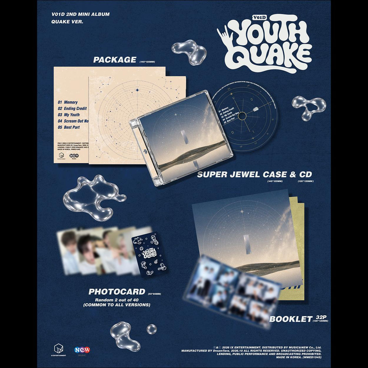 [Pre-order] V01D YOUTHQUAKE (YOUTH ver. / QUAKE ver.) KPOP Sealed Album + Free Gift